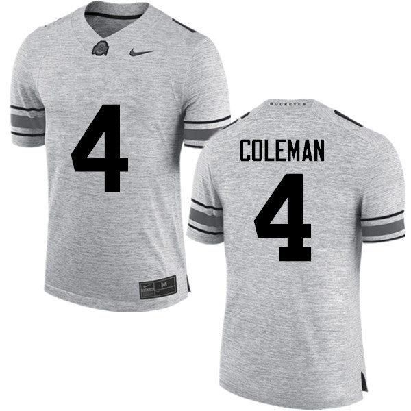 Ohio State Buckeyes #4 Kurt Coleman College Football Jerseys Game-Gray